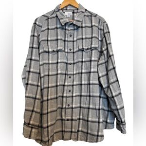 Sonoma Gray Plaid Men's Flannel Shirt